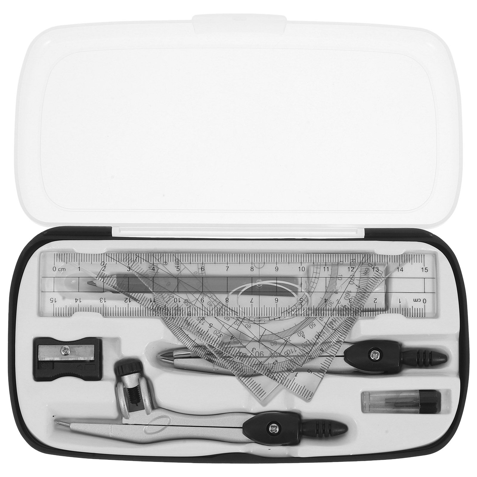 1Set Geometry Drawing Set with - Math Geometry Set With Compass ulasan dan harga